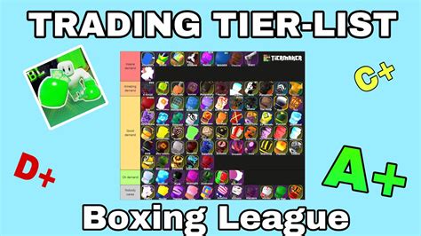 roblox boxing league value list